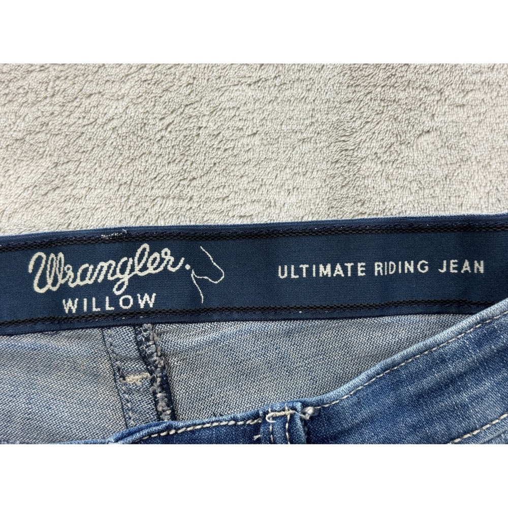 Wrangler Womens Willow Ultimate Riding Bootcut Blue Jeans 7x32 Meas: 28x31 - Picture 4 of 6